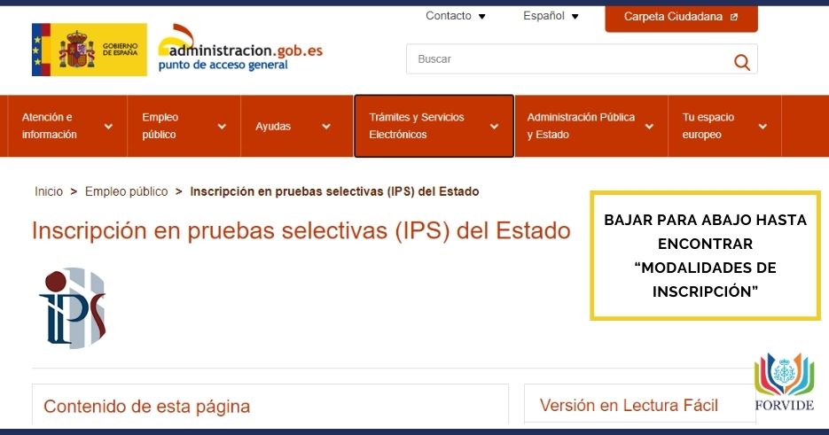 Guía para la inscripción a la oposición de ayudantes de instituciones penitenciarias