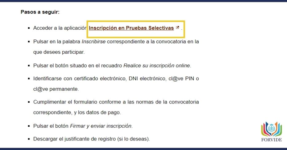 Guía para la inscripción a la oposición de ayudantes de instituciones penitenciarias