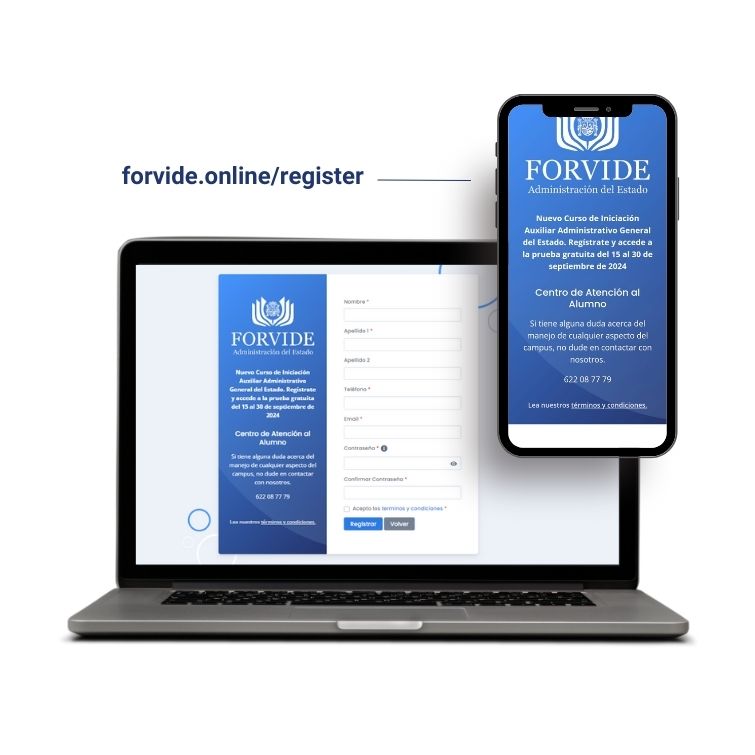 registro plataforma temario auxiliar administrativo